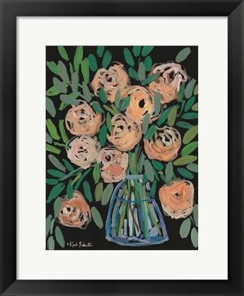 Framed Moon Garden in a Vase Print