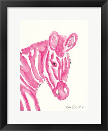 Framed Sabrina the Zebra Print