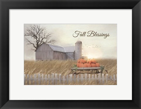 Framed Fall Blessings Print