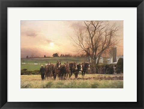 Framed Lancaster Spring Plowing Print