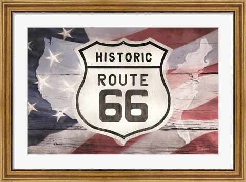 Framed Patriotic Route 66 Print