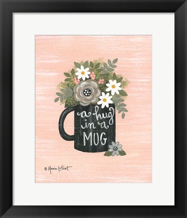 Framed Hug In a Mug Print