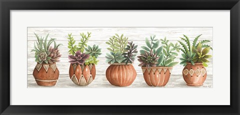 Framed Terracotta Pots I Print