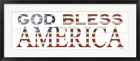 Framed God Bless America Print