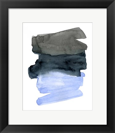 Framed Blue Passages I Print