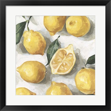 Framed Fresh Lemons I Print