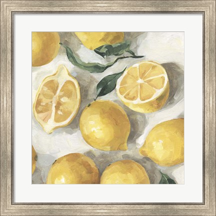 Framed Fresh Lemons II Print