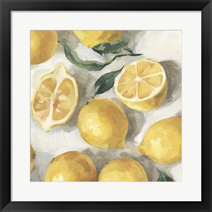 Framed Fresh Lemons II Print