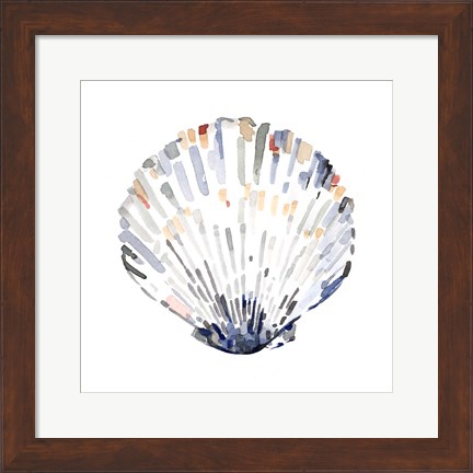 Framed Simple Shells III Print