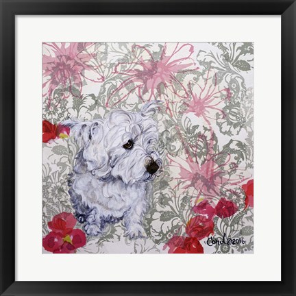 Framed Playful Pup III Print