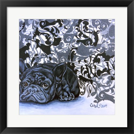 Framed Playful Pup V Print