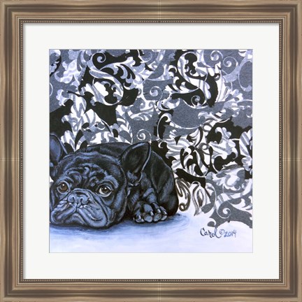 Framed Playful Pup V Print