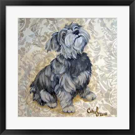 Framed Playful Pup IX Print