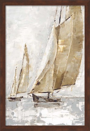 Framed Golden Sails II Print