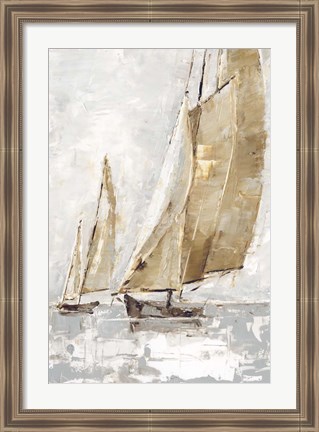 Framed Golden Sails II Print