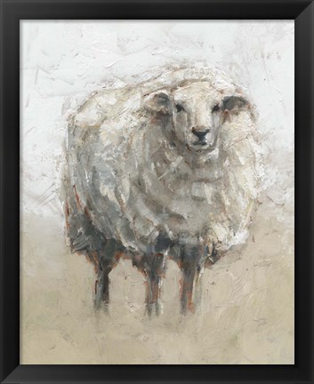 Framed Fluffy Sheep II Print