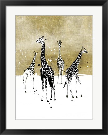 Framed Spotted Giraffe I Print