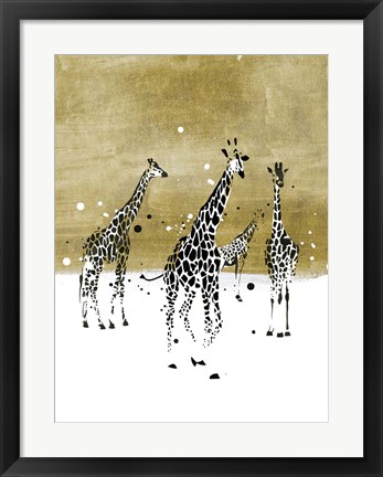 Framed Spotted Giraffe II Print