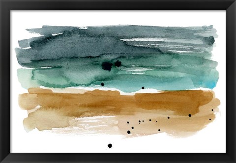 Framed Shoreline Strokes I Print