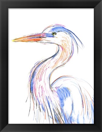 Framed Heron&#39;s Glance II Print