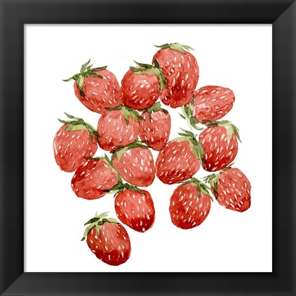 Framed Strawberry Picking II Print