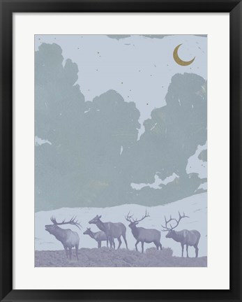 Framed Pop Art Elk II Print