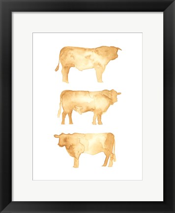 Framed Hereford Trio II Print