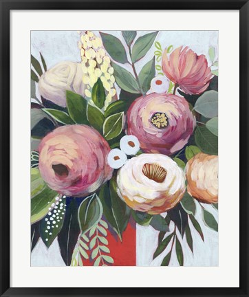 Framed Lustrous Bouquet I Print