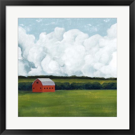 Framed Lone Barn I Print