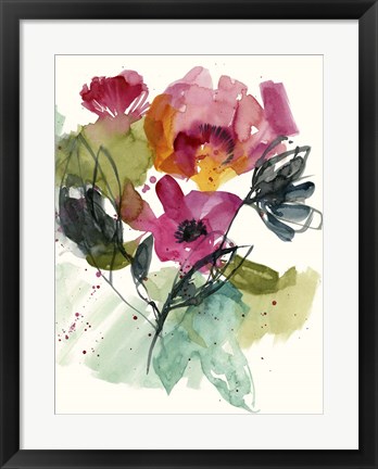 Framed Flower Party II Print