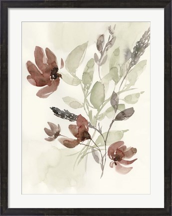 Framed Dusty Flower Composition II Print