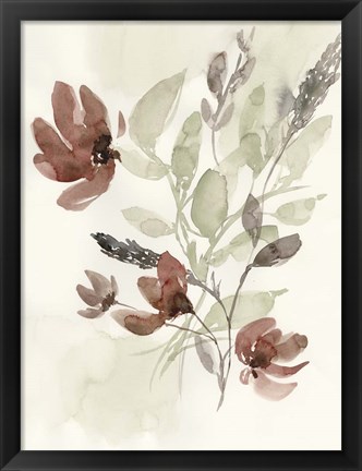 Framed Dusty Flower Composition II Print