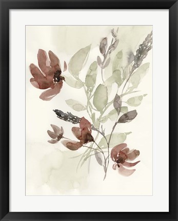 Framed Dusty Flower Composition II Print