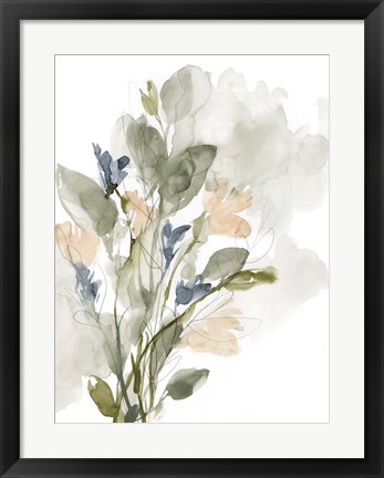 Framed Flower Cluster I Print