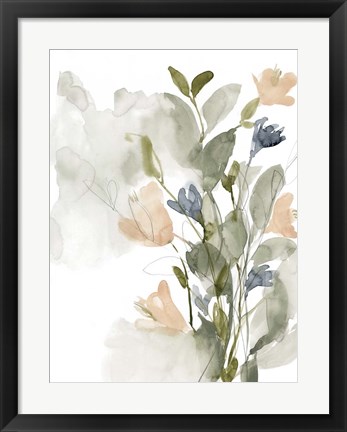 Framed Flower Cluster II Print