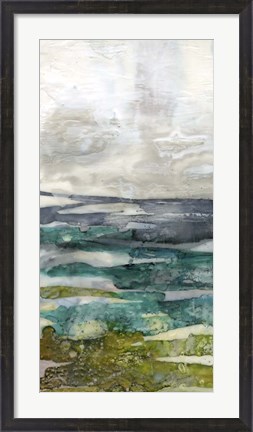 Framed Crackled Marshland I Print