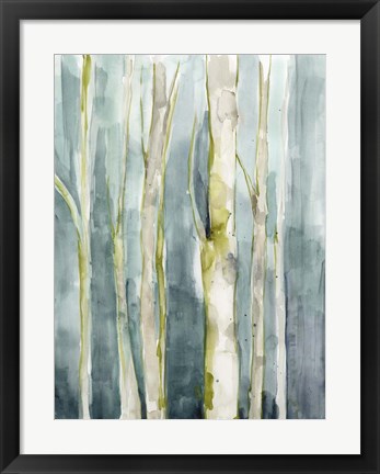 Framed Treeline Watercolor I Print