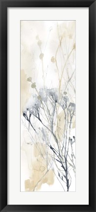 Framed Wildflower Line Contour I Print