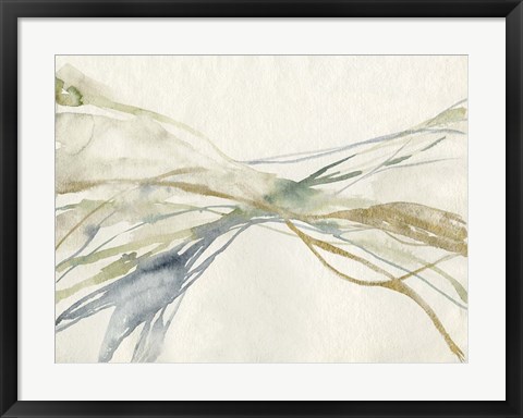 Framed Watercolor Waves I Print