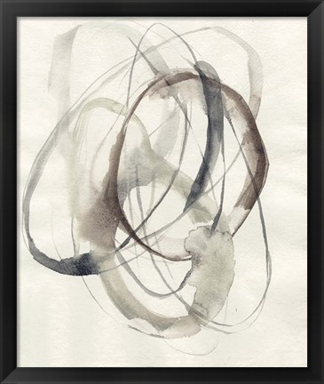 Framed Spiral Hoops II Print