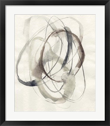 Framed Spiral Hoops II Print