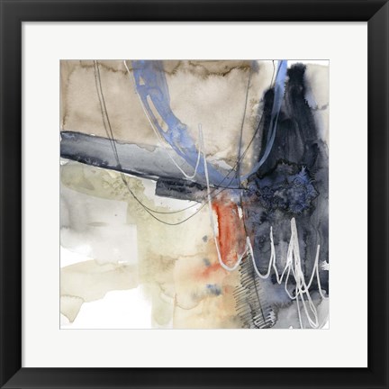 Framed Abstract Coordinates I Print