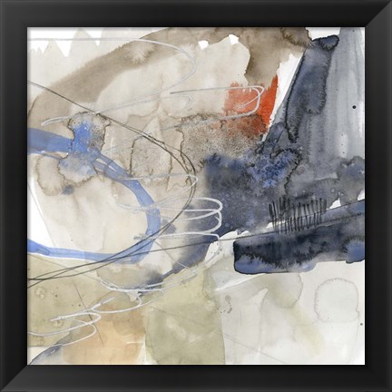 Framed Abstract Coordinates II Print