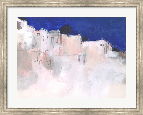 Framed Mediterranean Blue I Print