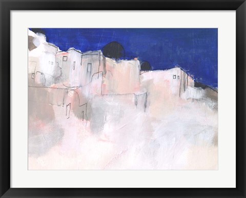 Framed Mediterranean Blue I Print