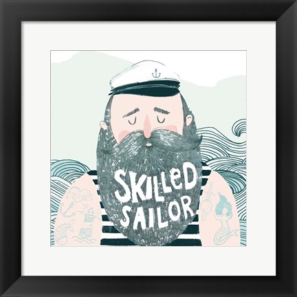 Framed Skilled Sailor I Print