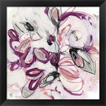 Framed Fuchsia Floral I Print