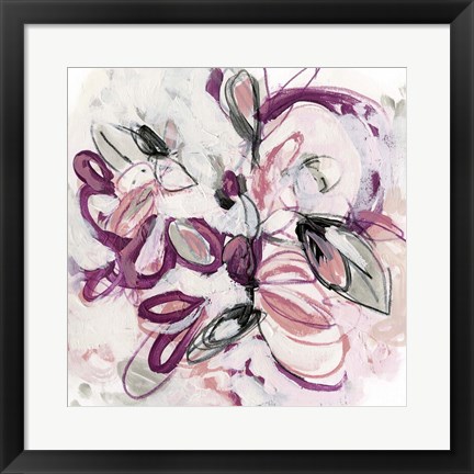 Framed Fuchsia Floral I Print