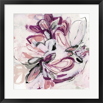 Framed Fuchsia Floral II Print