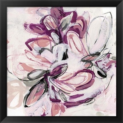 Framed Fuchsia Floral II Print